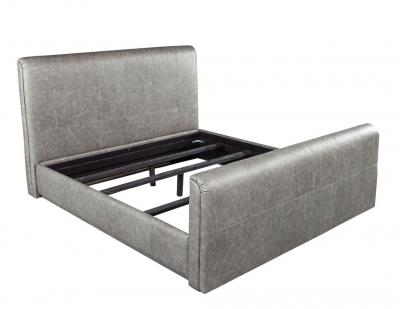  Carrocel Interiors Modern Leather Upholstered King Bed Frame