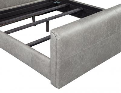  Carrocel Interiors Modern Leather Upholstered King Bed Frame