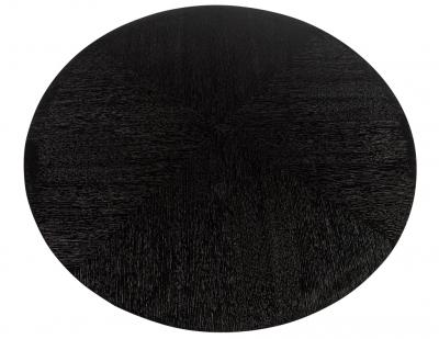  Carrocel Interiors Modern Round Dining Table in Black Cerused Oak Finish