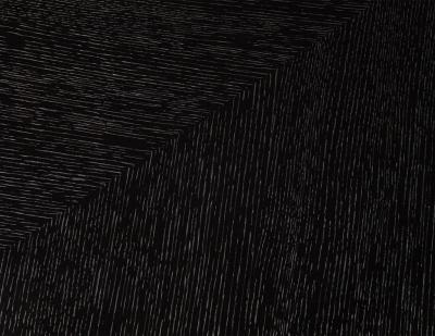  Carrocel Interiors Modern Round Dining Table in Black Cerused Oak Finish