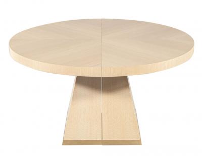  Carrocel Interiors Modern Round Extendable Oak Dining Table