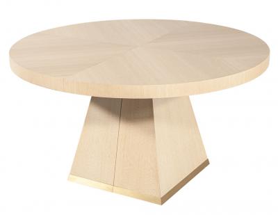  Carrocel Interiors Modern Round Extendable Oak Dining Table