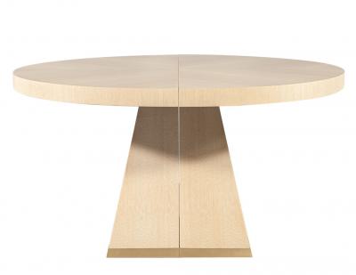  Carrocel Interiors Modern Round Extendable Oak Dining Table