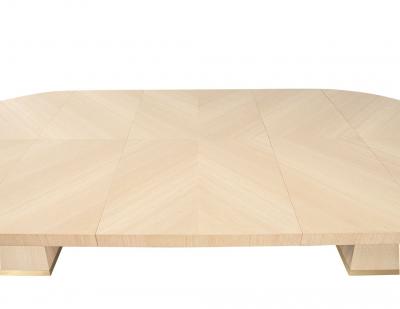  Carrocel Interiors Modern Round Extendable Oak Dining Table