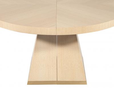  Carrocel Interiors Modern Round Extendable Oak Dining Table