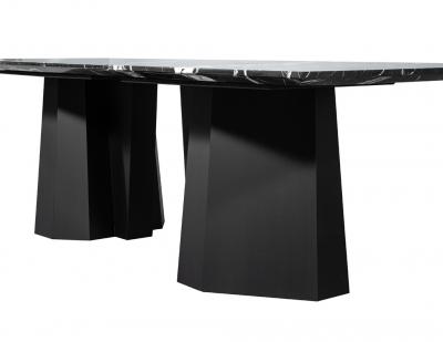  Carrocel Interiors Nero Milano Modern Marble Dining Table by Carrocel
