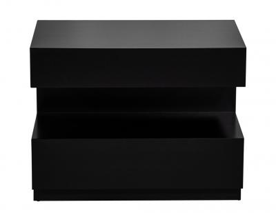  Carrocel Interiors Pair of Custom Walnut Nightstand End Tables in Black by Carrocel