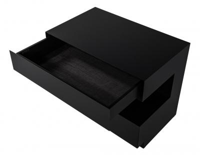  Carrocel Interiors Pair of Custom Walnut Nightstand End Tables in Black by Carrocel