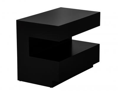  Carrocel Interiors Pair of Custom Walnut Nightstand End Tables in Black by Carrocel