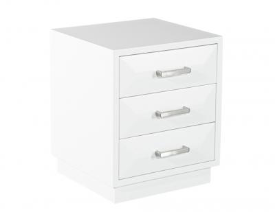  Carrocel Interiors Pair of Modern Nightstands in White by Carrocel