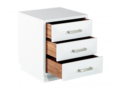  Carrocel Interiors Pair of Modern Nightstands in White by Carrocel
