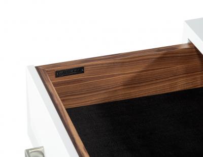  Carrocel Interiors Pair of Modern Nightstands in White by Carrocel