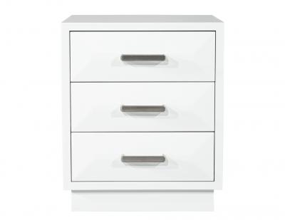  Carrocel Interiors Pair of Modern Nightstands in White by Carrocel