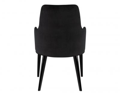  Carrocel Interiors Set of 10 Custom Modern Black Velvet Dining Chairs Svelte Chair