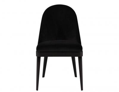  Carrocel Interiors Set of 10 Custom Modern Black Velvet Dining Chairs Svelte Chair