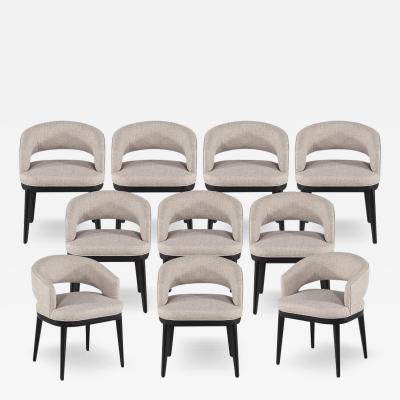  Carrocel Interiors Set of 10 Custom Modern Dining Chairs Aalto by Carrocel