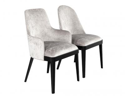  Carrocel Interiors Set of 10 Custom Modern Dining Chairs in Black Lacquer by Carrocel