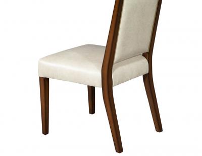  Carrocel Interiors Set of 10 Custom Modern Leather Dining Chairs with Brass
