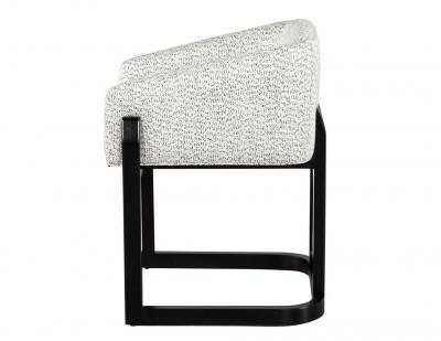  Carrocel Interiors Set of 10 Custom Modern Oak Dining Chairs in Black and White