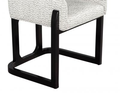  Carrocel Interiors Set of 10 Custom Modern Oak Dining Chairs in Black and White