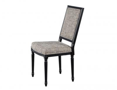  Carrocel Interiors Set of 10 Louis XVI Style Black Dining Chairs by Carrocel