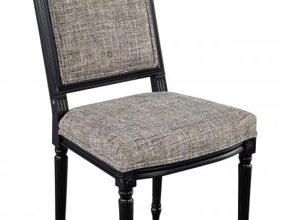  Carrocel Interiors Set of 10 Louis XVI Style Black Dining Chairs by Carrocel