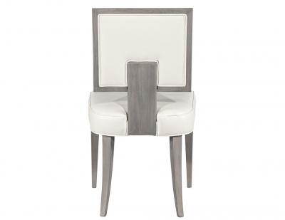  Carrocel Interiors Set of 10 Modern Grey and White Dining Chairs