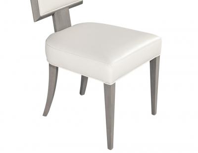  Carrocel Interiors Set of 10 Modern Grey and White Dining Chairs