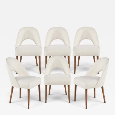  Carrocel Interiors Set of 6 Carrocel Custom Moderno Dining Chairs in Performance Linen