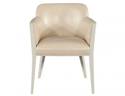  Carrocel Interiors Set of 6 Custom Flusso Modern Cream Dining Chairs in Ostrich Print Faux Leather