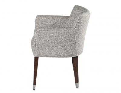  Carrocel Interiors Set of 6 Modern Dining Chairs in Textured Linen Fabric