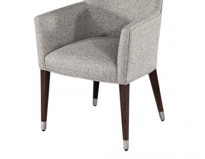  Carrocel Interiors Set of 6 Modern Dining Chairs in Textured Linen Fabric