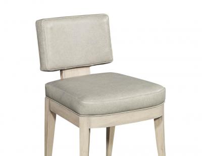  Carrocel Interiors Set of 8 Custom Modern Leather Dining Chairs with Washed Finish