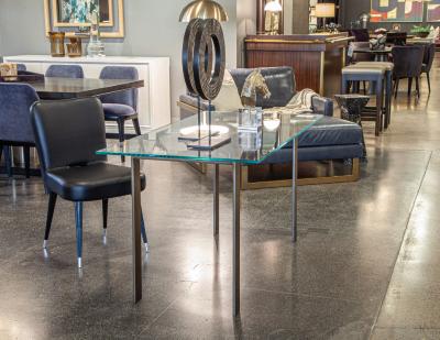  Carrocel Interiors Sleek Modern Brass Writing Desk