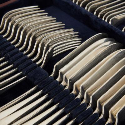  Carrs Sheffield England Carrs of Sheffield Sterling Silver 12 Place Canteen 124 Pieces 