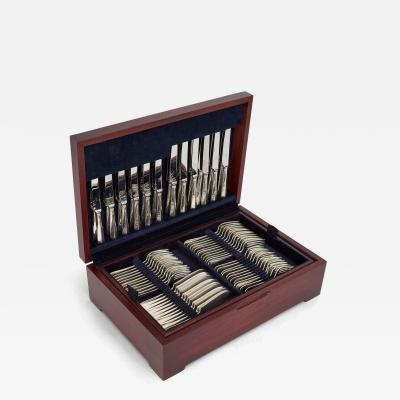  Carrs Sheffield England Carrs of Sheffield Sterling Silver 12 Place Canteen 124 Pieces 
