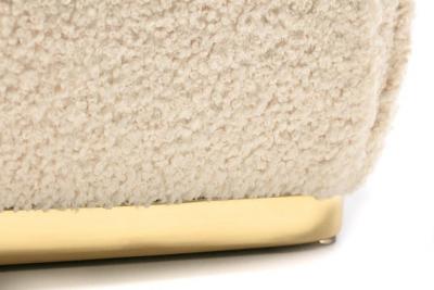  Carson s Furniture Karl Springer Style Ivory Boucl Souffl Pouf