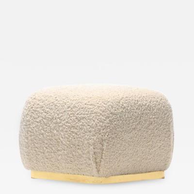  Carson s Furniture Karl Springer Style Ivory Boucl Souffl Pouf