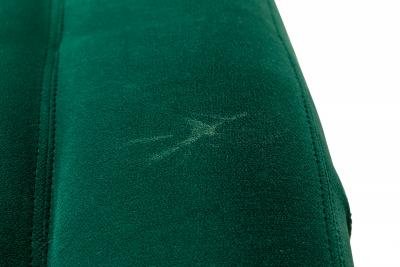  Carsons Carsons American Green Velour and Chrome Wave Form Chaise Lounge