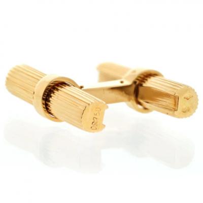  Cartier 18K YELLOW GOLD INTERCHANGABLE MALACHITE TIGER EYE LAPIS ONYX CUFF LINKS