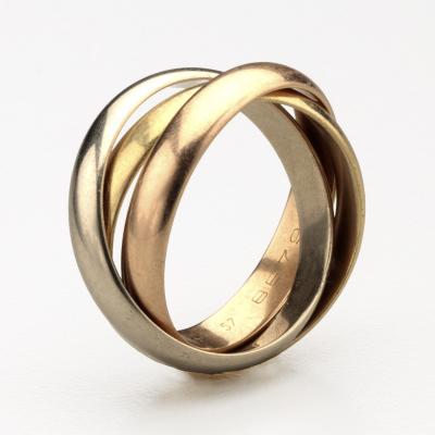  Cartier 18k Gold Trinity ring size 57