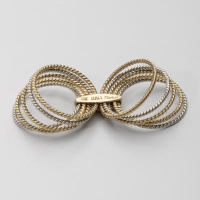  Cartier 18kt Yellow White gold ring 10 band Ring