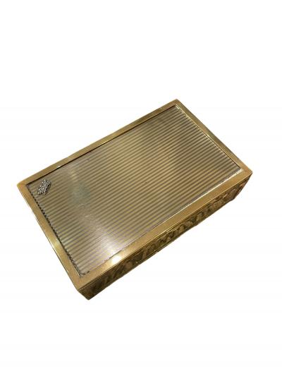  Cartier 1950s Decortavice Silver plated box in the style of Cartier