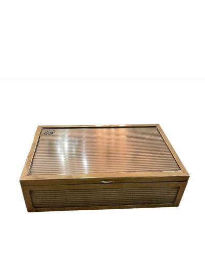  Cartier 1950s Decortavice Silver plated box in the style of Cartier