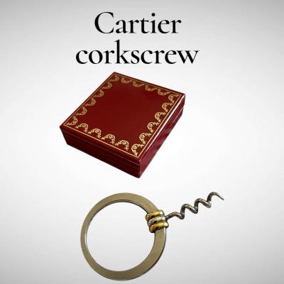  Cartier 1980s Silver plated corkscrew by CARTIER