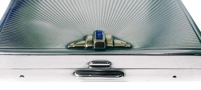 Cartier Art Deco Cartier 14K and Sterling compact case 1930s