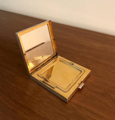  Cartier Art Deco Sterling Silver Compact Case by Cartier