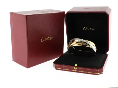  Cartier CARTIER 100TH ANNIVERSARY DIAMOND STAR TRINITY BANGLE BRACELET
