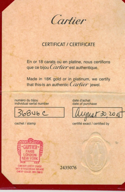  Cartier CARTIER 100TH ANNIVERSARY DIAMOND STAR TRINITY BANGLE BRACELET