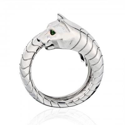  Cartier CARTIER 18K WHITE GOLD HIGH POLISHED PANTHERE LAKARDA RING
